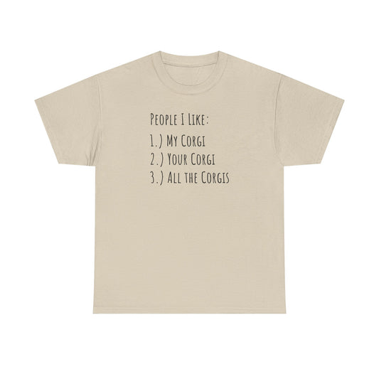 Corgi T-shirt People I Like