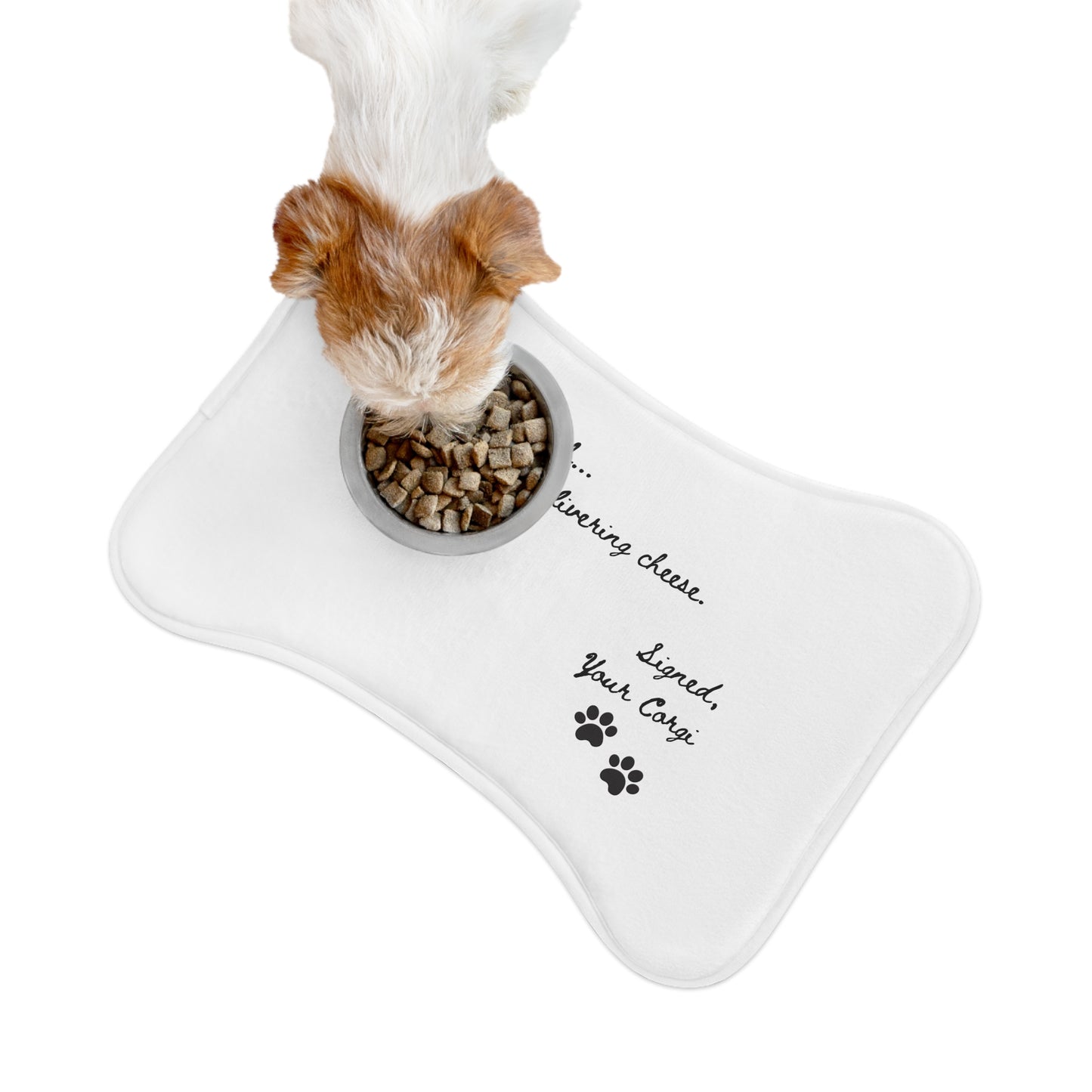 Corgi Dinner Mat Cheese Please