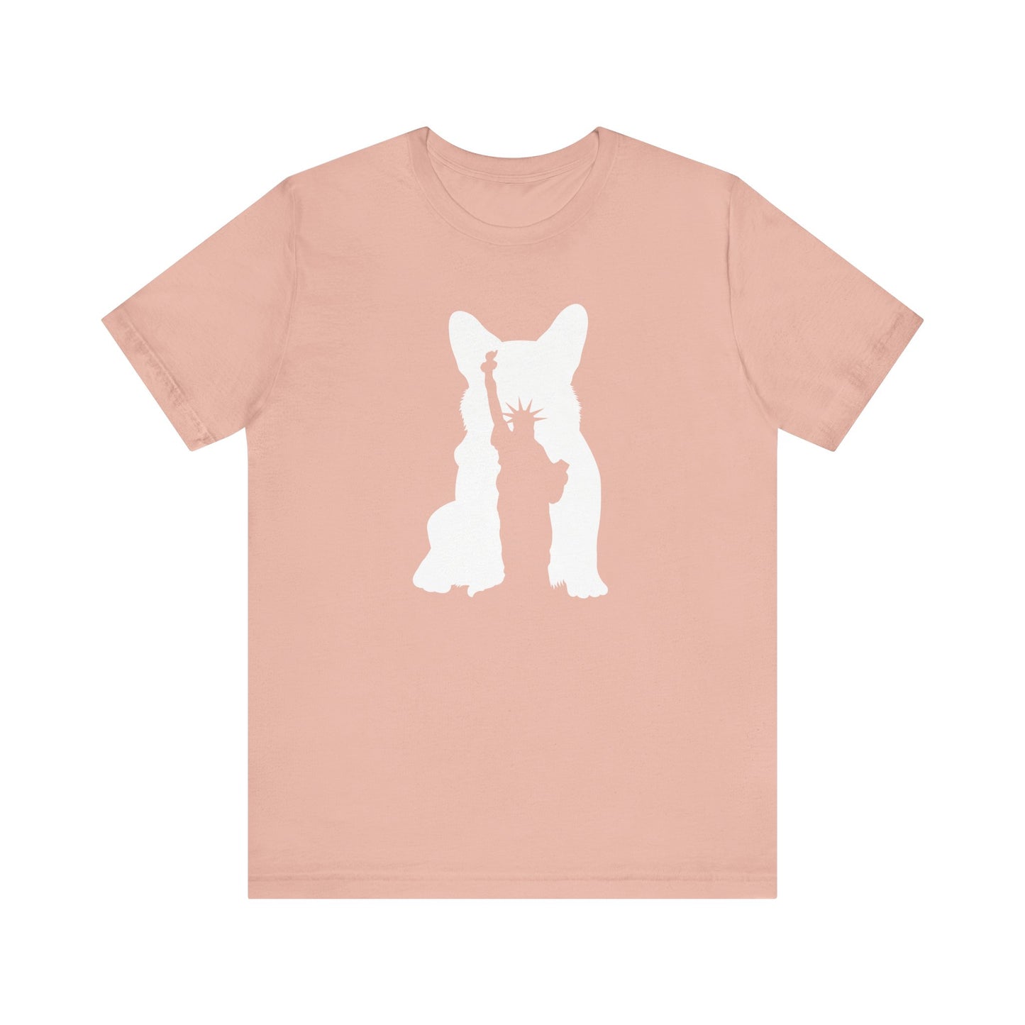 Corgi T-shirt Statue of Liberty