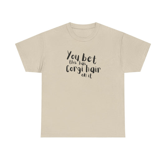 Corgi T-shirt Has Hair On It