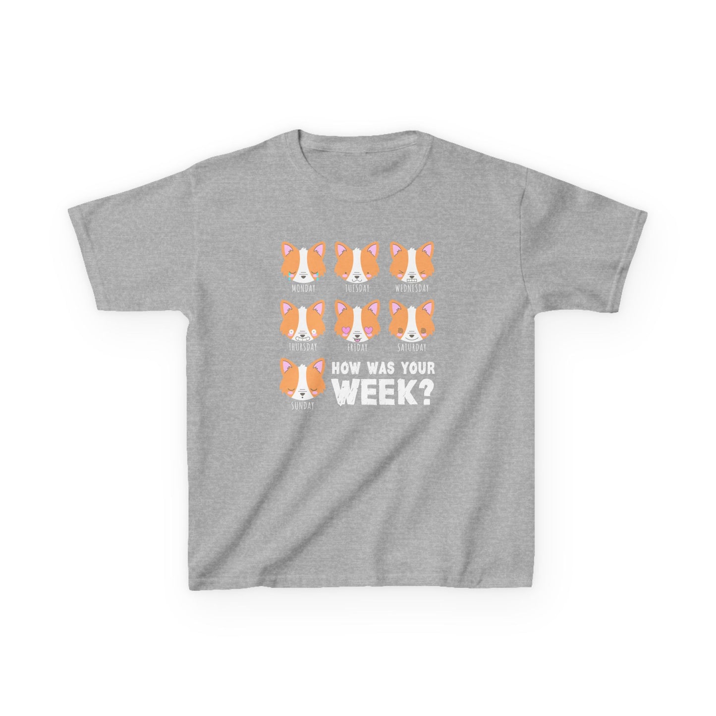 Corgi T-Shirt Days of the Week KIDS