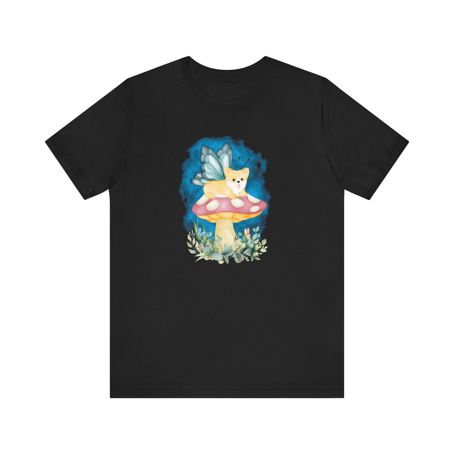 Corgi T-shirt Mushroom Fairy