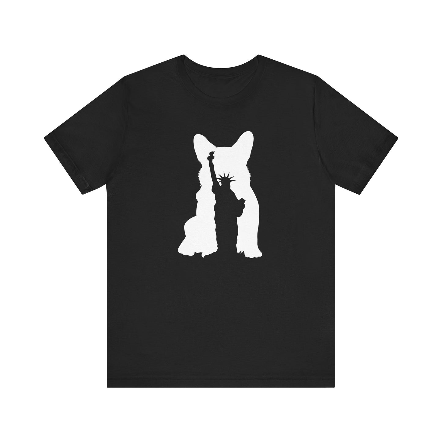 Corgi T-shirt Statue of Liberty