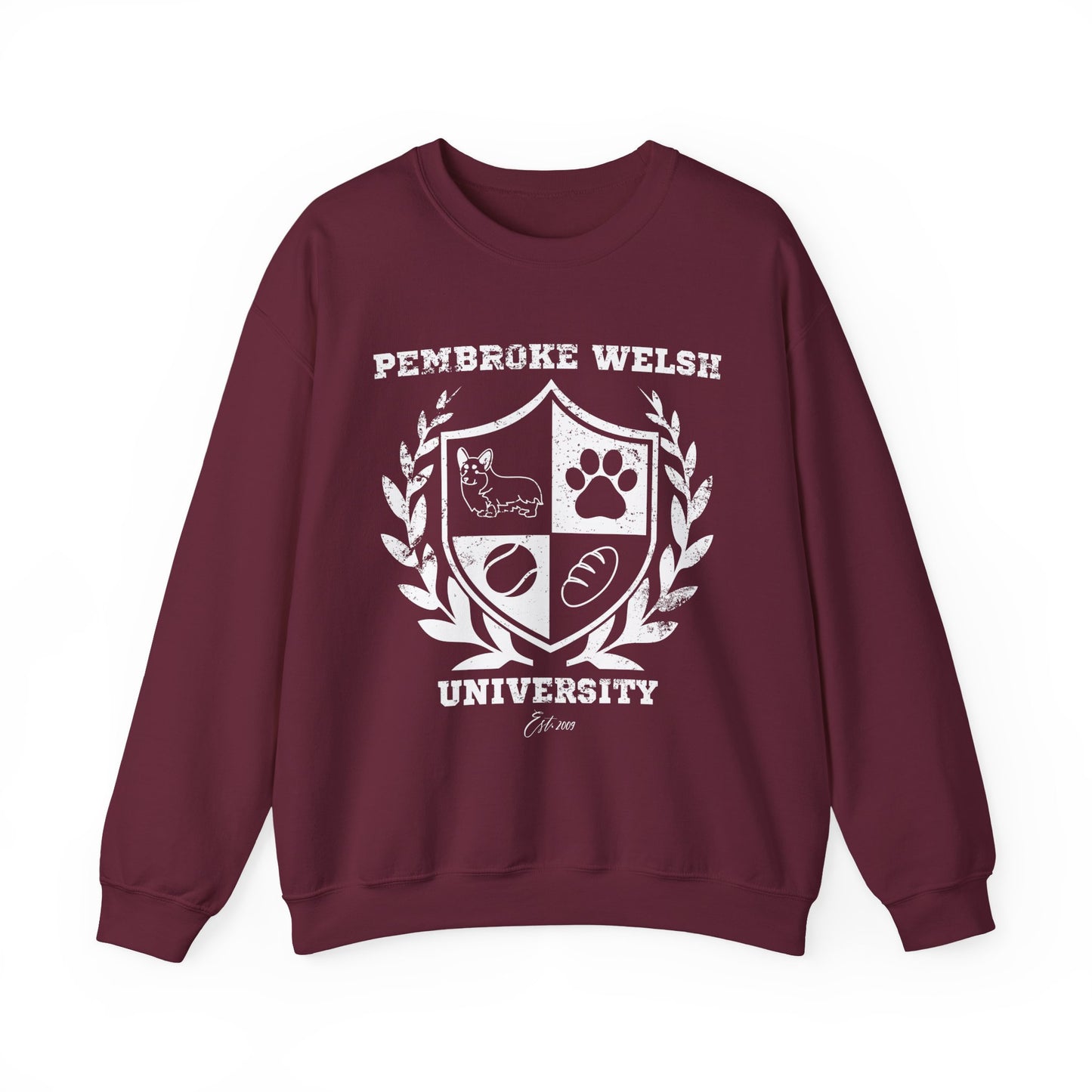Corgi Sweatshirt Pembroke Welsh University (Distressed)
