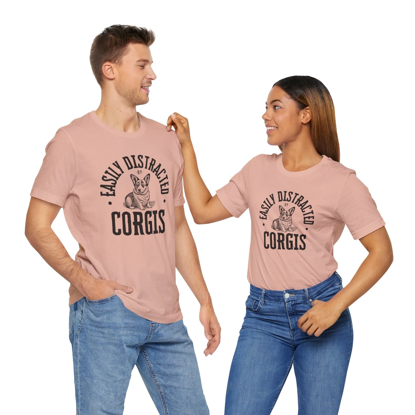 Corgi T-shirt Easily Distracted