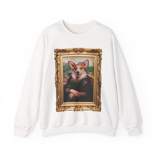 Corgi Sweatshirt Mona Lisa