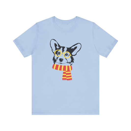Corgi T-shirt Glasses & Scarf