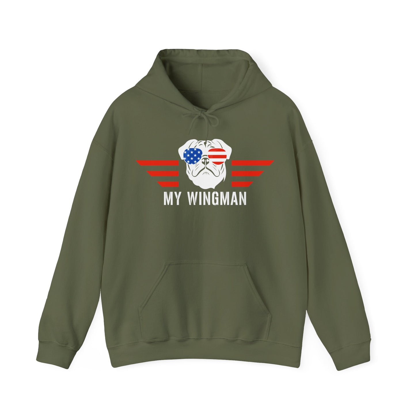 Pug Hoodie Wingman