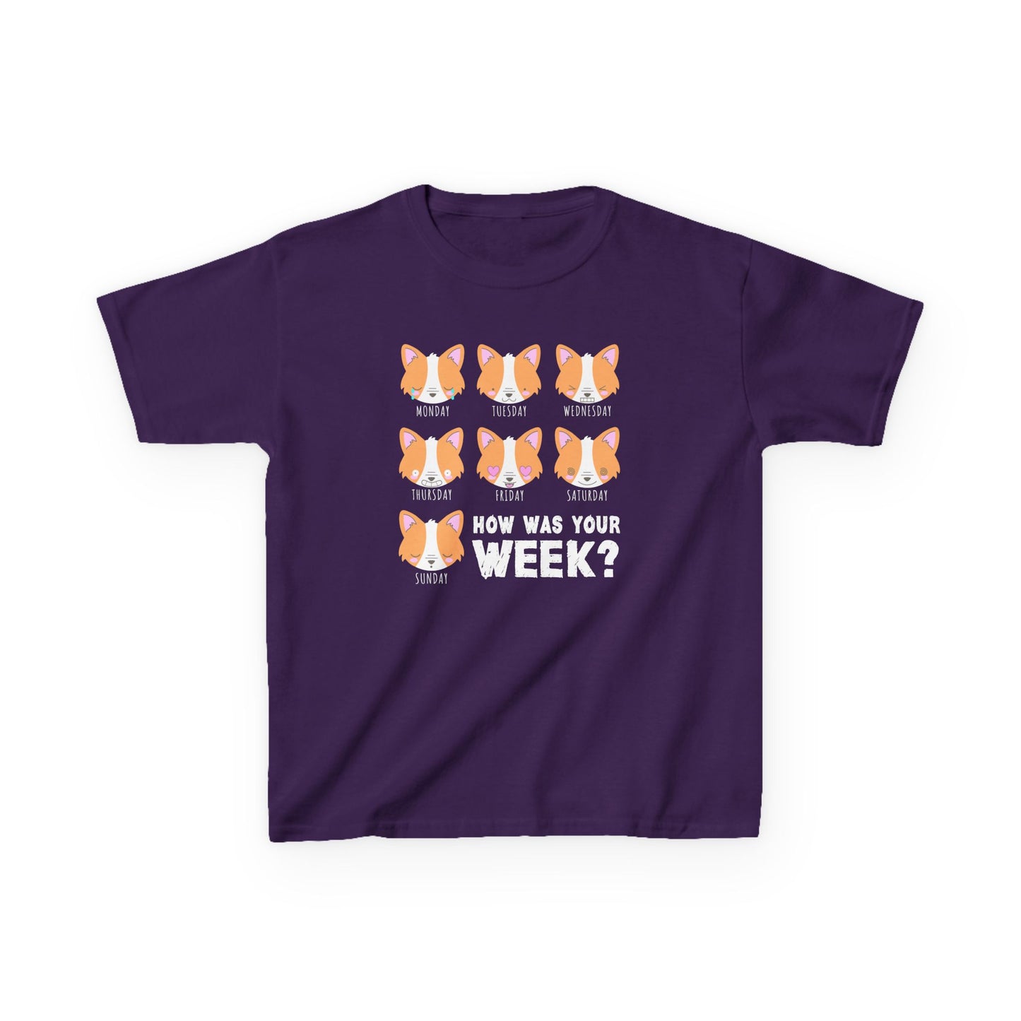 Corgi T-Shirt Days of the Week KIDS