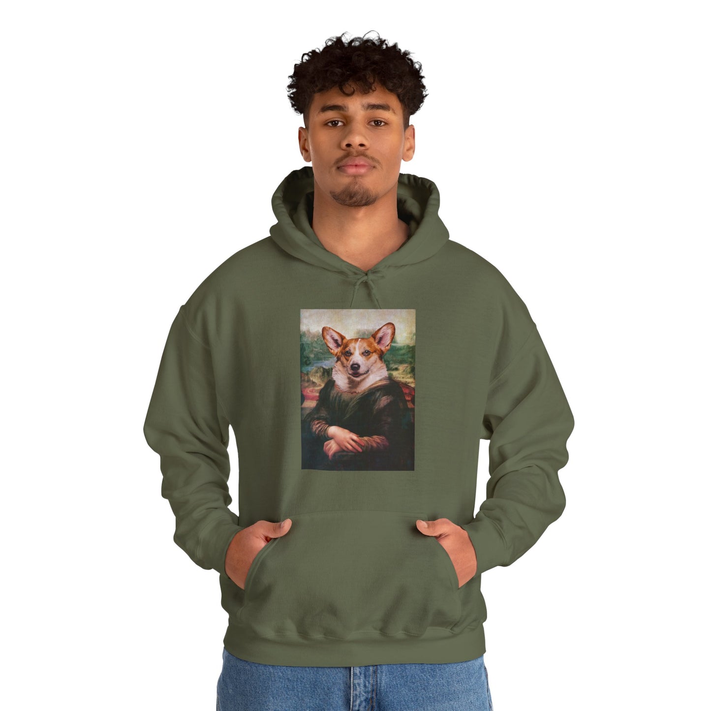Corgi Hoodie - Mona Lisa