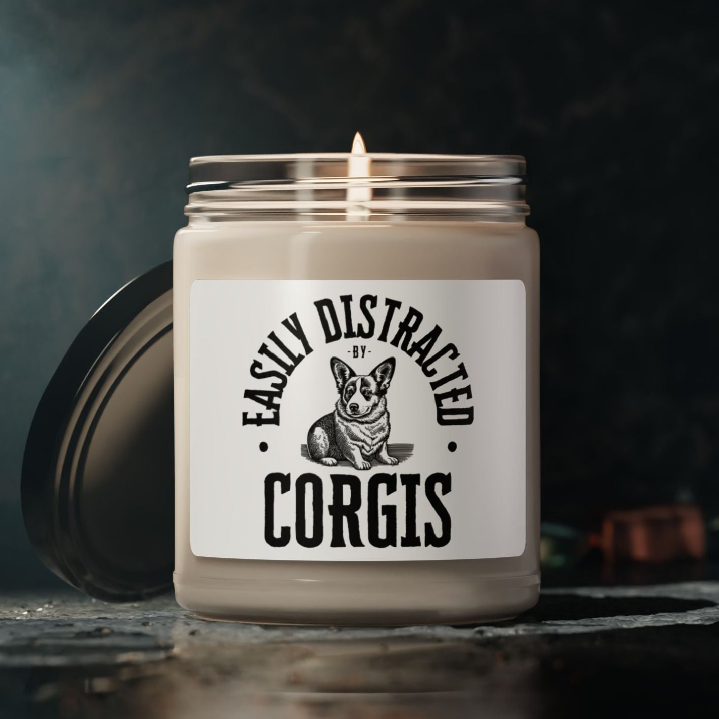 Corgi Candle Easily Distracted