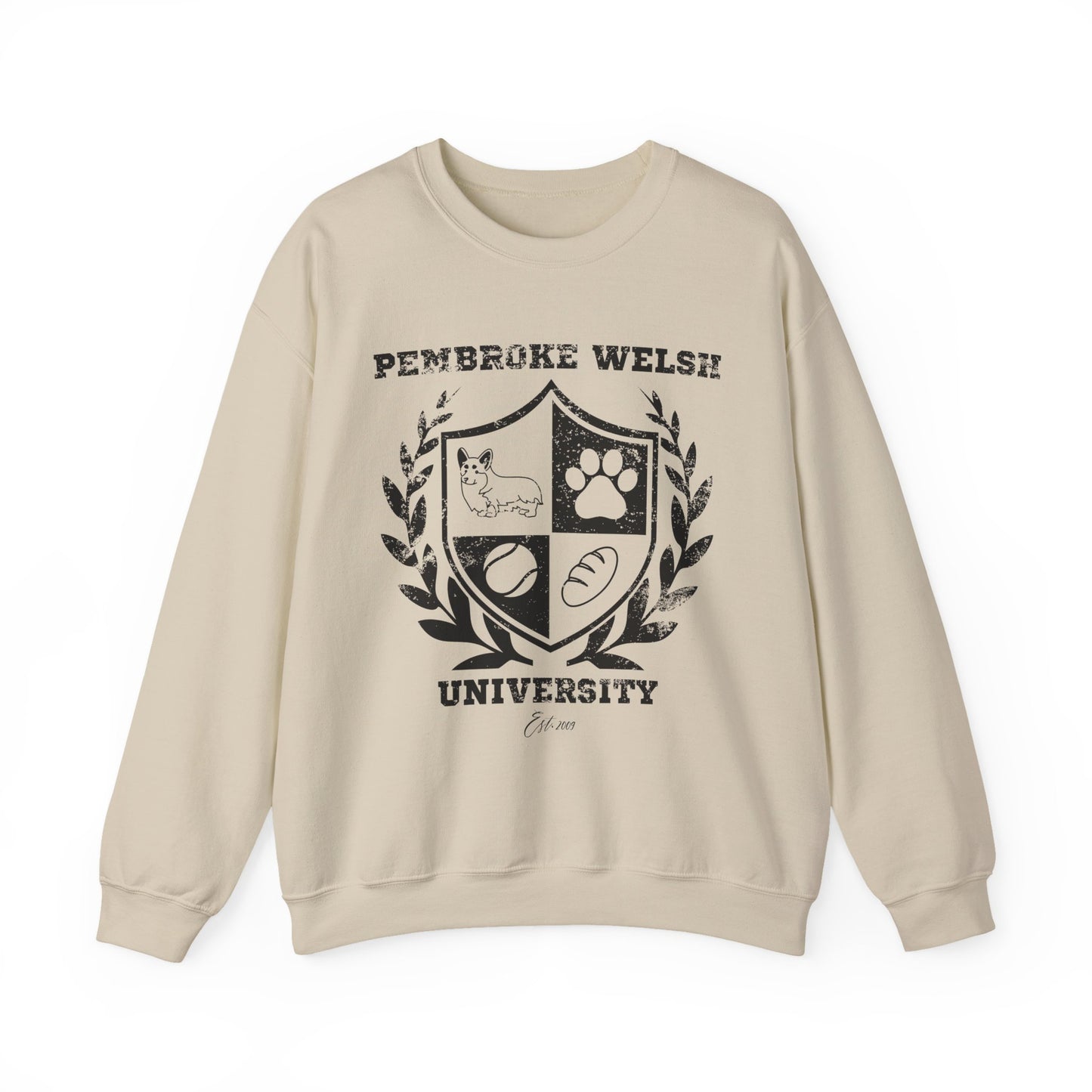 Corgi Sweatshirt Pembroke Welsh University (Distressed)