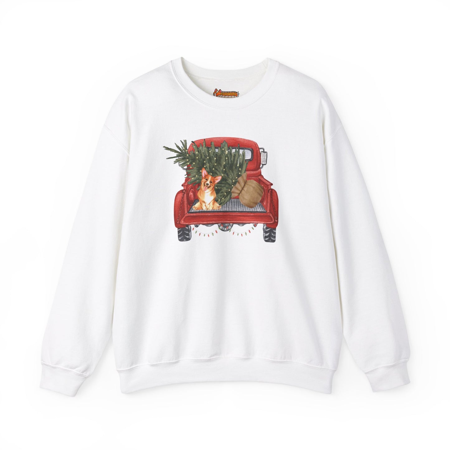 Corgi Sweatshirt Christmas Truck