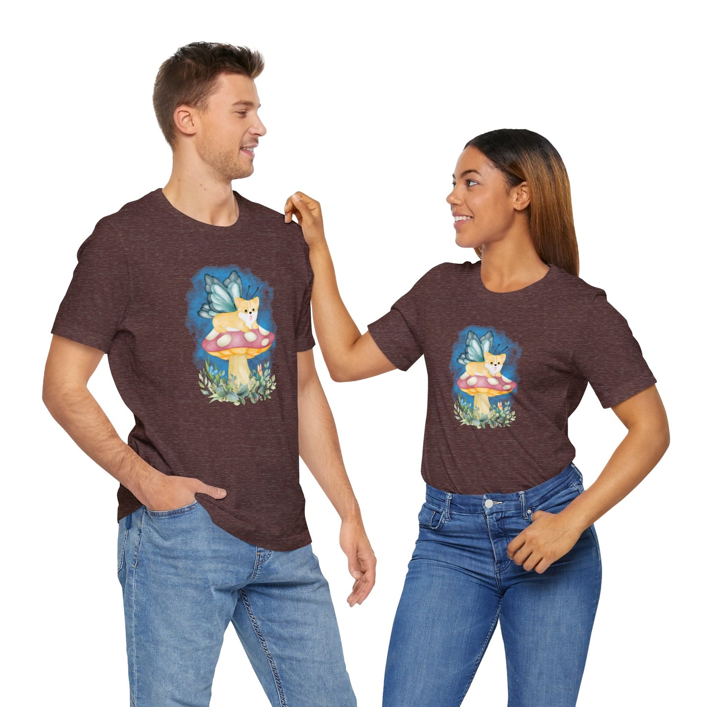 Corgi T-shirt Mushroom Fairy