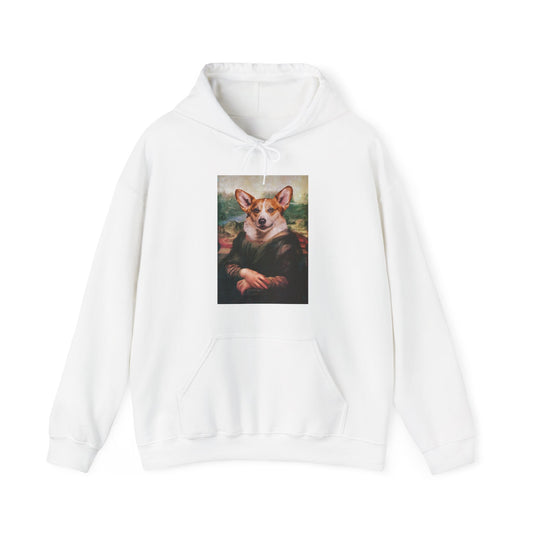 Corgi Hoodie Mona Lisa