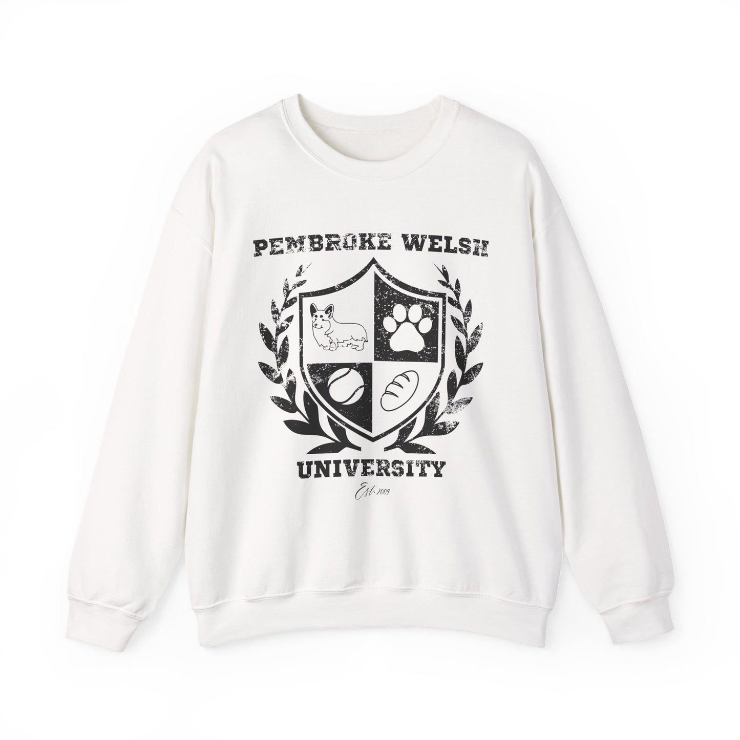 Corgi Sweatshirt Pembroke Welsh University (Distressed)