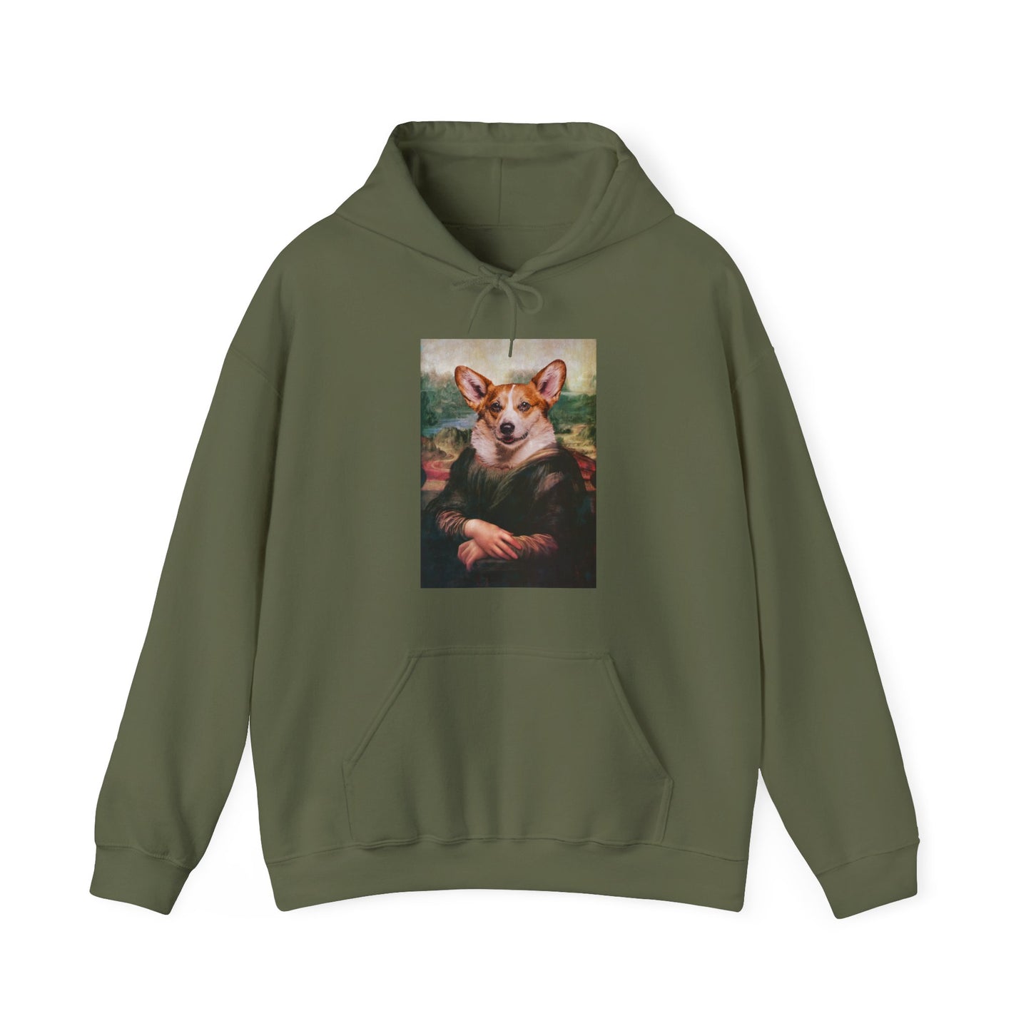 Corgi Hoodie - Mona Lisa