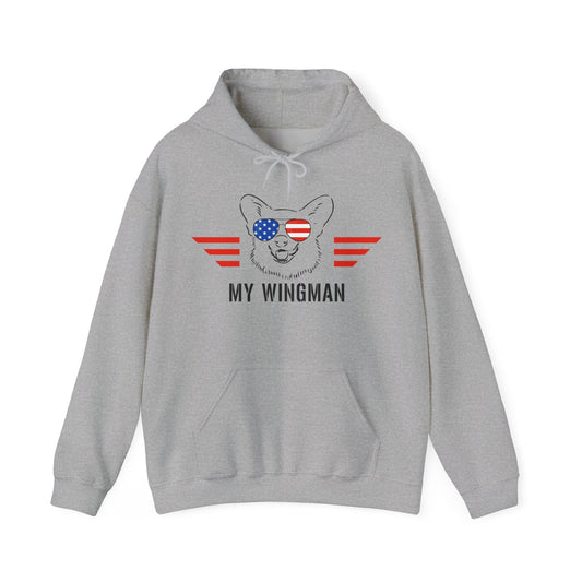 Corgi Hoodie Wingman