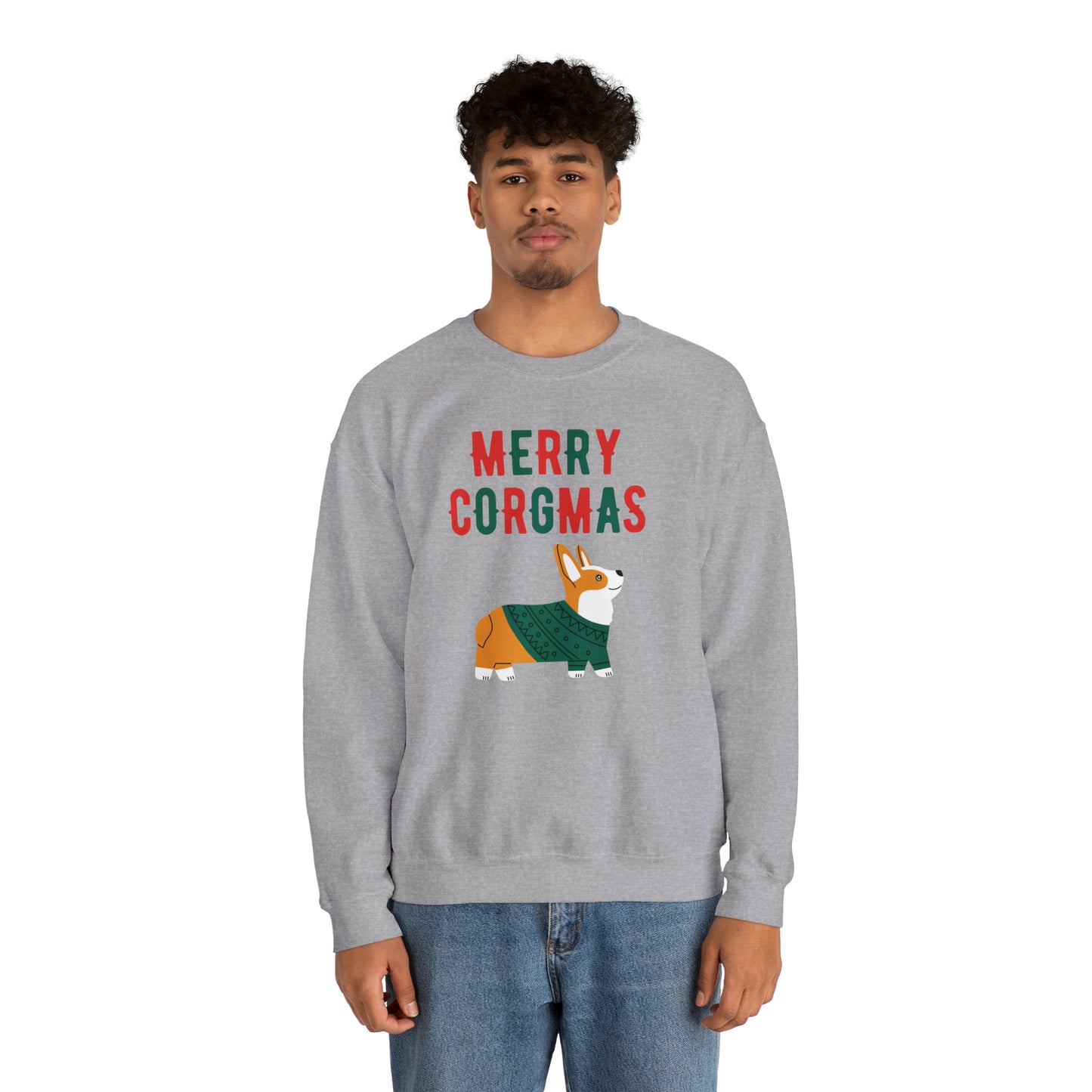 Corgi Christmas Sweatshirt Merry Corgmas