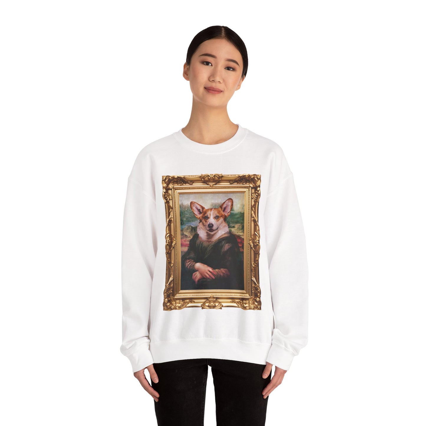 Corgi Sweatshirt - Mona Lisa