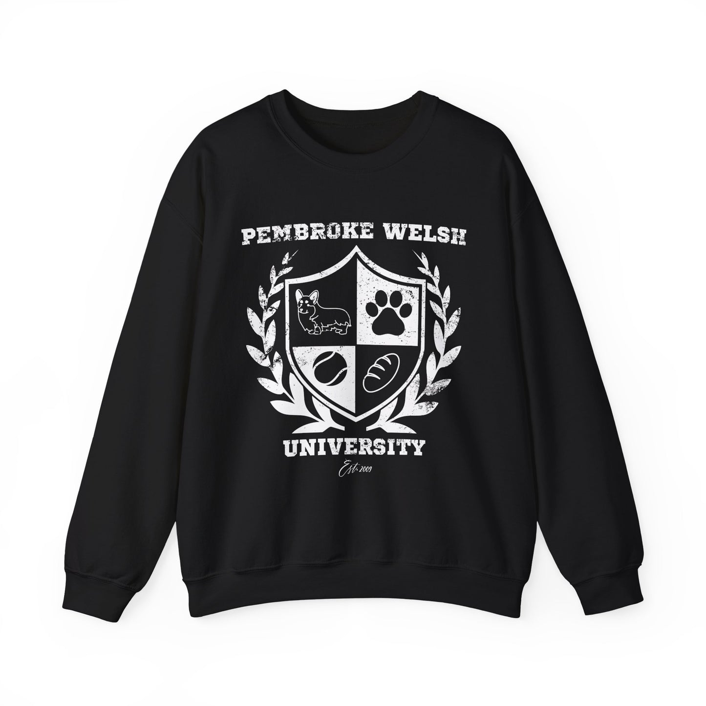 Corgi Sweatshirt Pembroke Welsh University (Distressed)