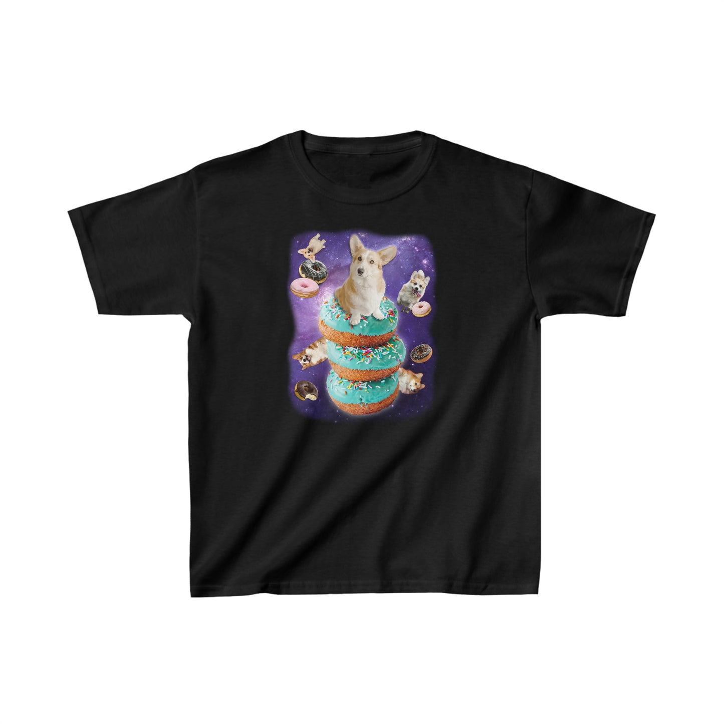 Corgi T-shirt Donuts & Space KIDS