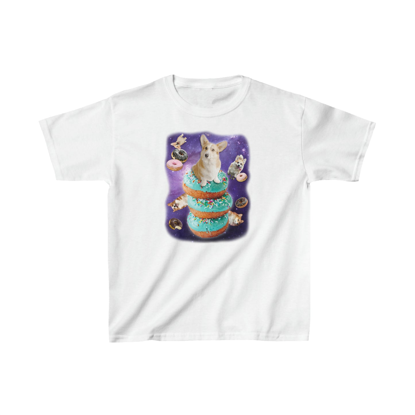 Corgi T-shirt Donuts & Space KIDS
