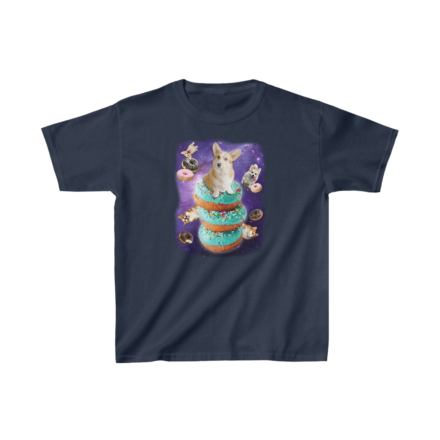 Corgi T-shirt Donuts & Space KIDS