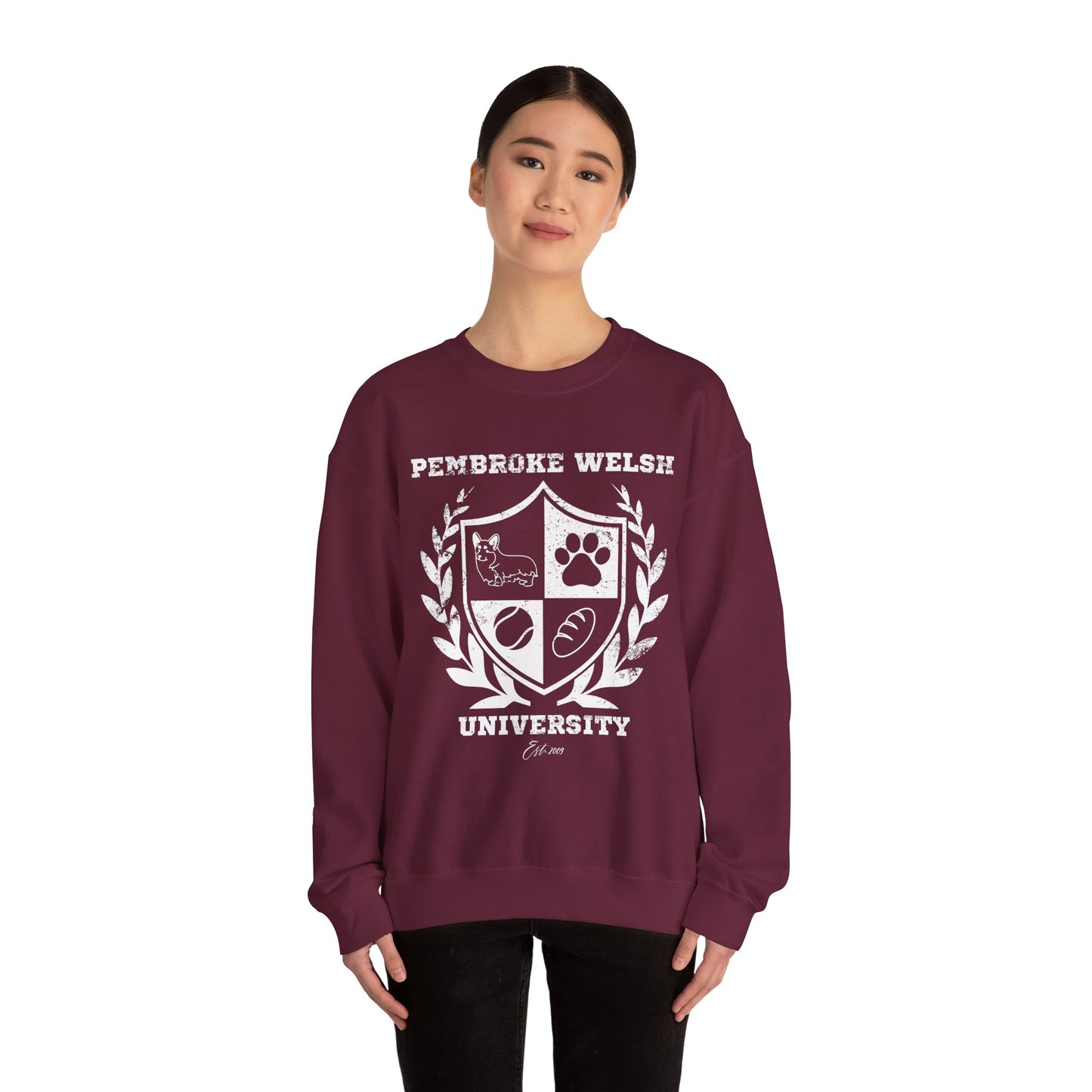 Corgi Sweatshirt Pembroke Welsh University (Distressed)