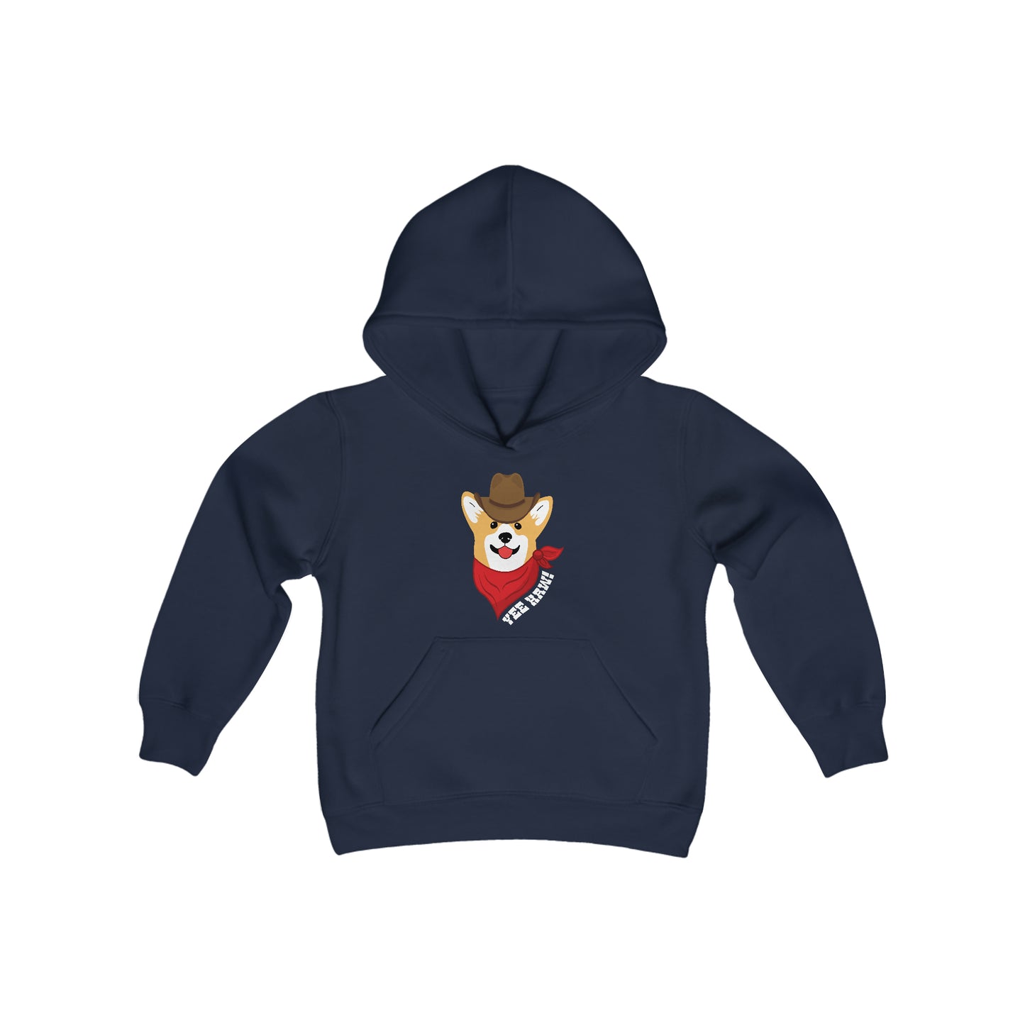 Corgi Hoodie Cowboy Yee Haw KIDS