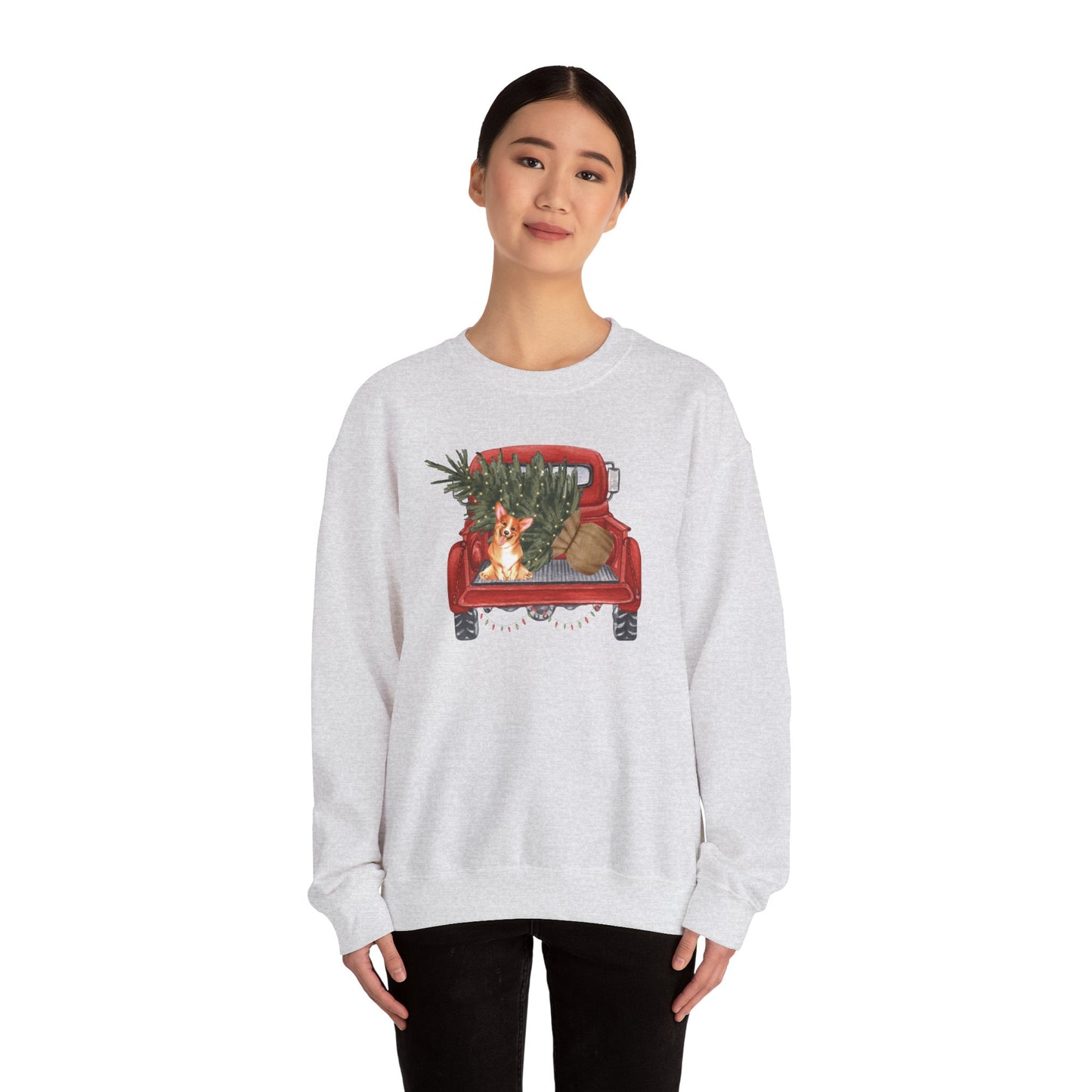 Corgi Sweatshirt Christmas Truck