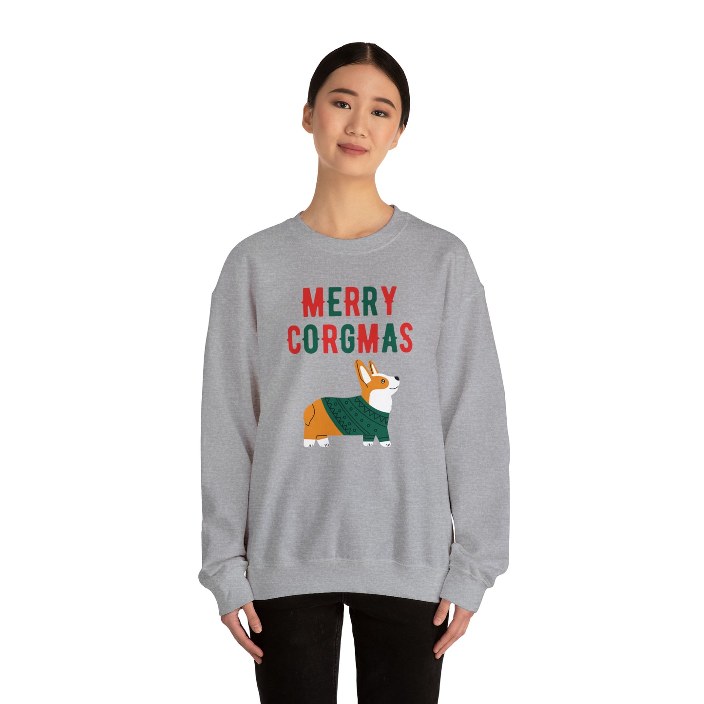 Corgi Christmas Sweatshirt Merry Corgmas