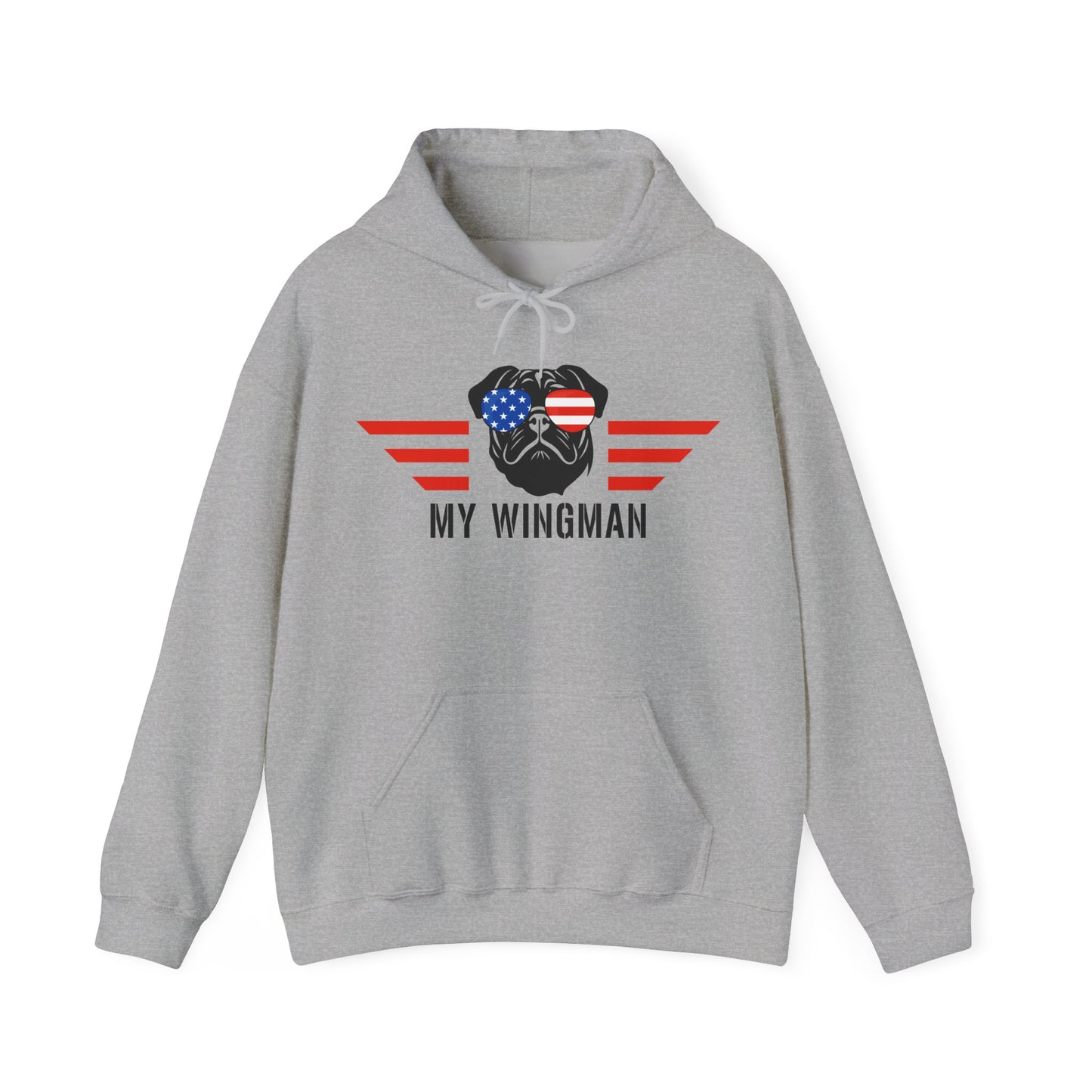 Pug Hoodie Wingman