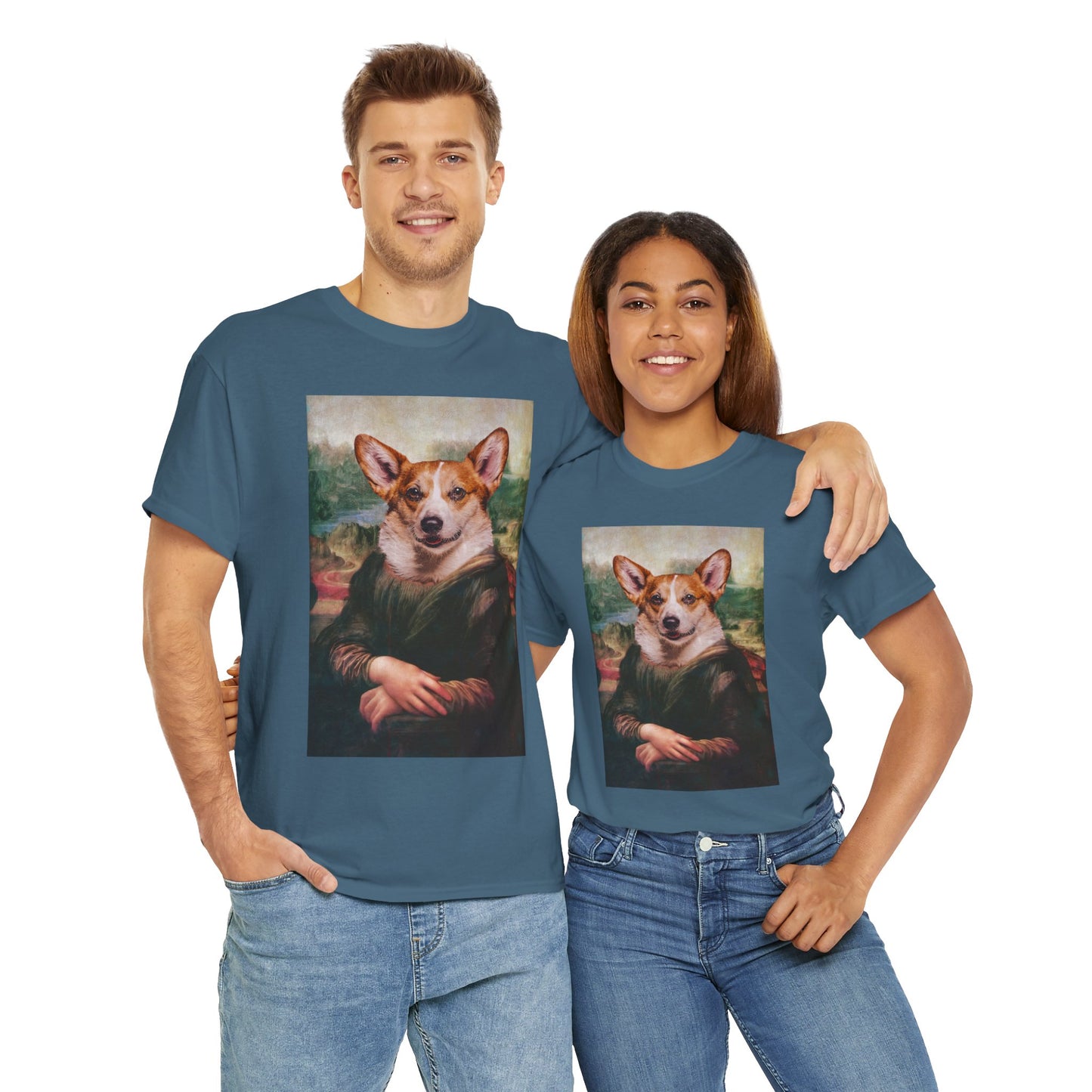 Corgi T-shirt - Mona Lisa
