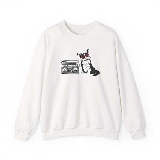 Corgi Sweatshirt Boom Box