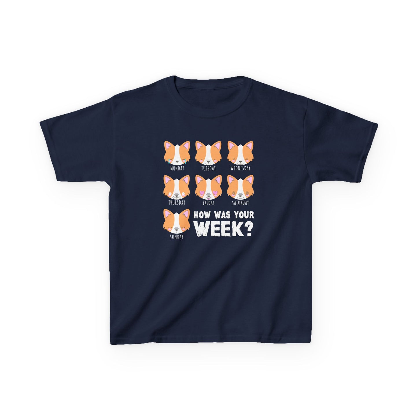 Corgi T-Shirt Days of the Week KIDS