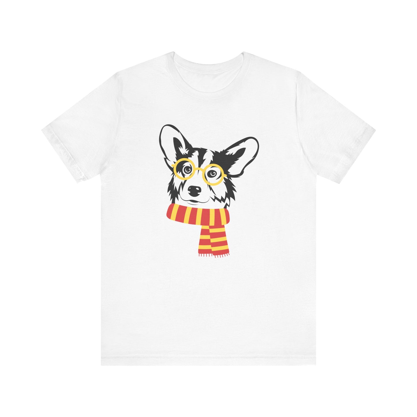 Corgi T-shirt Glasses & Scarf