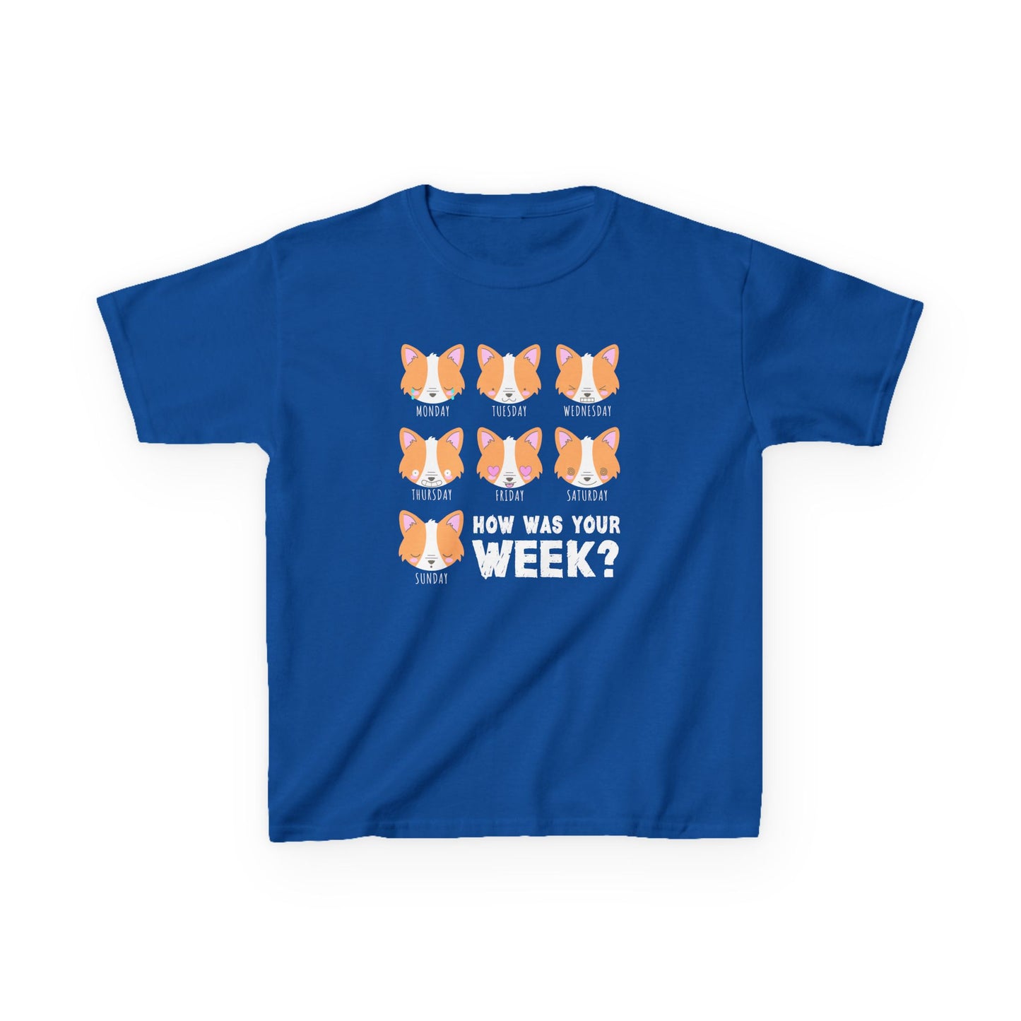 Corgi T-Shirt Days of the Week KIDS