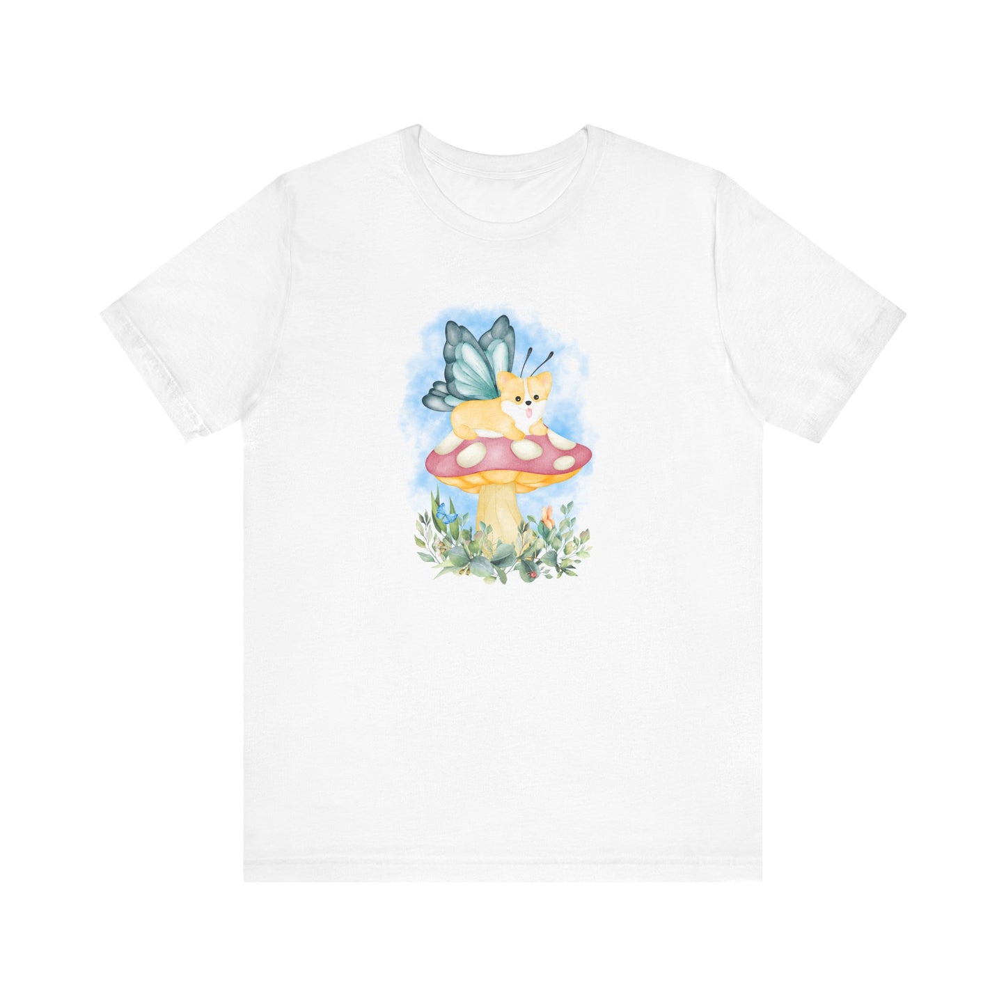 Corgi T-shirt Mushroom Fairy