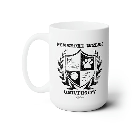 Corgi Mug Pembroke Welsh University (Distressed)