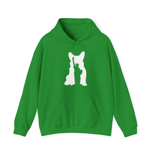 Corgi Hoodie Statue of Liberty
