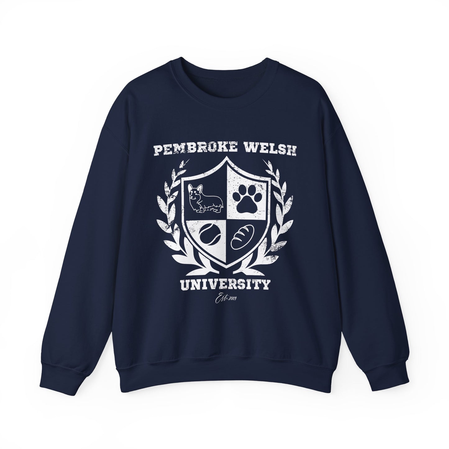 Corgi Sweatshirt Pembroke Welsh University (Distressed)