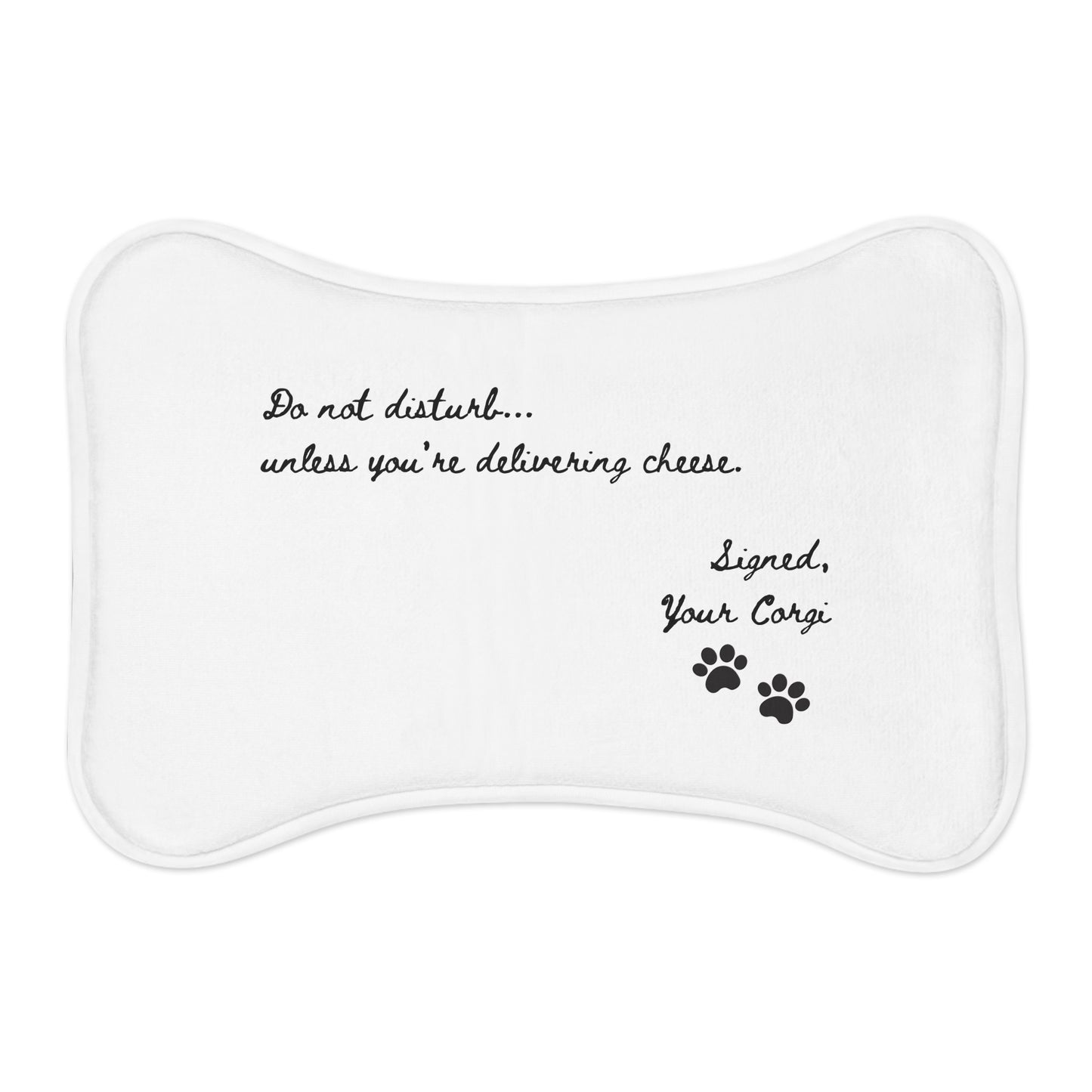 Corgi Dinner Mat Cheese Please