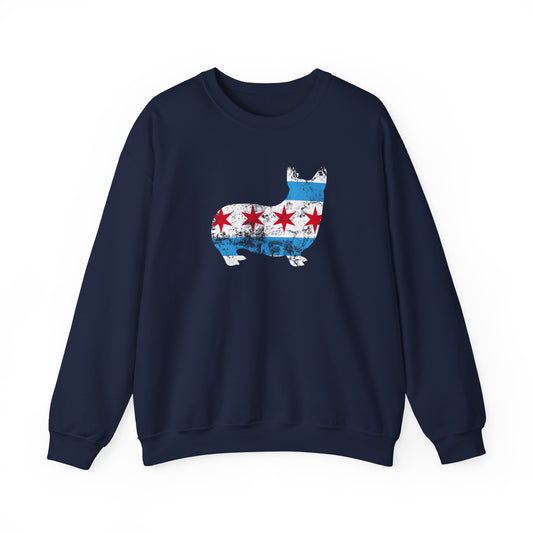 Corgi Sweatshirt Chicago (Distressed)
