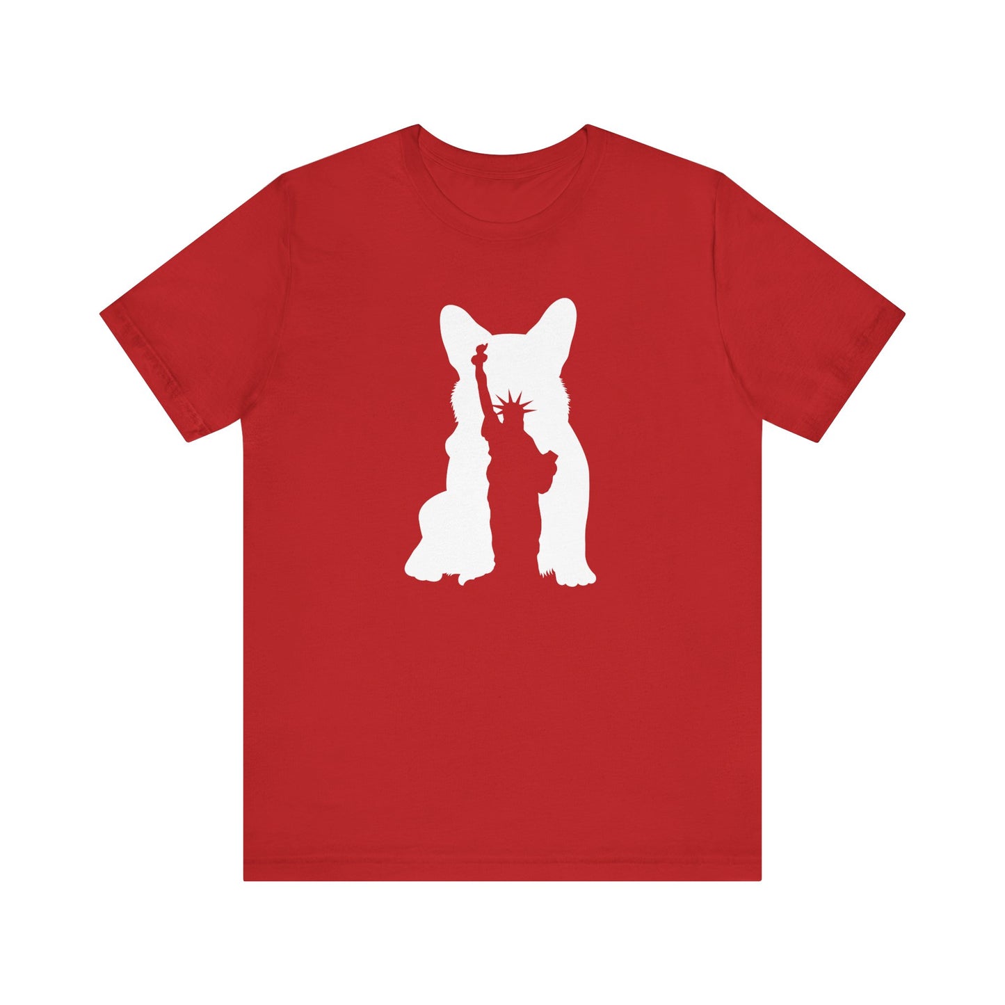 Corgi T-shirt Statue of Liberty