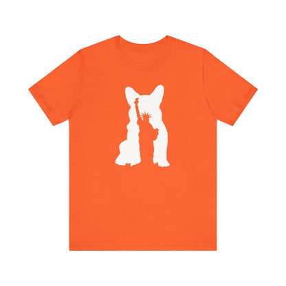 Corgi T-shirt Statue of Liberty