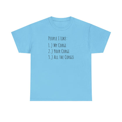 Corgi T-shirt People I Like