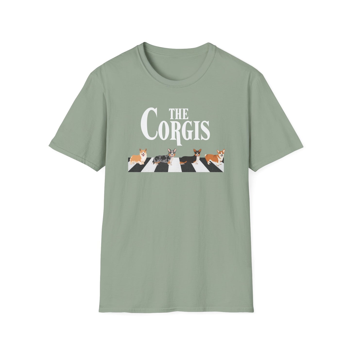 Corgi T-Shirt Crossing Road