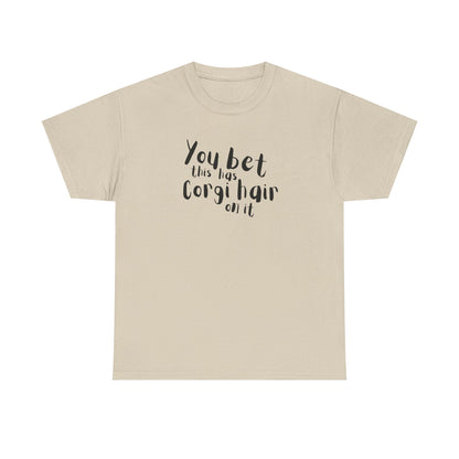 Corgi T-shirt Has Hair On It