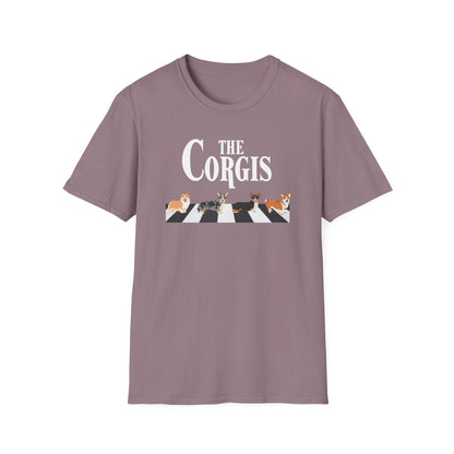 Corgi T-Shirt Crossing Road